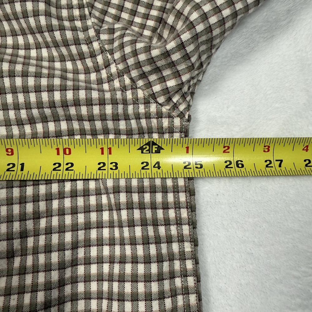 Columbia Shirt Mens XL Brown Check Short Sleeve Button Front‎ Cotton Casual - Picture 7 of 9